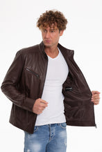 Load image into Gallery viewer, The Alamo Brown Leather Men Jacket
