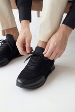 Load image into Gallery viewer, The Hudson Black Suede Men Sneaker