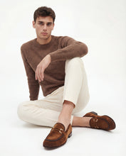 Load image into Gallery viewer, The Brooks Brown Suede Bit Loafer Men Shoe