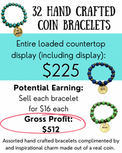 Load image into Gallery viewer, Loaded Coin Bracelet Display (set of 32)