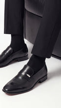 Load image into Gallery viewer, The Ashford Black Baby Buffalo Leather Loafer Men Shoe
