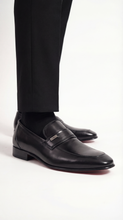 Load image into Gallery viewer, The Ashford Black Baby Buffalo Leather Loafer Men Shoe