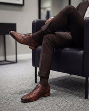 Load image into Gallery viewer, The Varenne Tan Pythn Leather Oxford Men Shoe