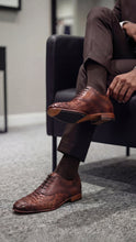Load image into Gallery viewer, The Varenne Tan Pythn Leather Oxford Men Shoe