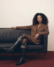 Load image into Gallery viewer, The Bellina Black Leather Women’s Knee-High Women Boot