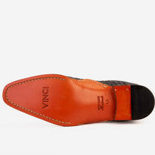 Load image into Gallery viewer, The Rolls Boot Woven Black Leather Double Monk Strap Handmade Men Shoe
