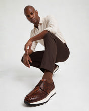 Load image into Gallery viewer, The Obsidian Tan  Python Leather Men Sneaker