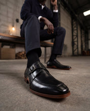 Load image into Gallery viewer, The Hagrid Black Single Monk Strap Handmade Men Shoe