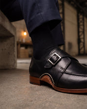 Load image into Gallery viewer, The Hagrid Black Single Monk Strap Handmade Men Shoe