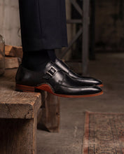 Load image into Gallery viewer, The Hagrid Black Single Monk Strap Handmade Men Shoe