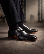 Load image into Gallery viewer, The Hagrid Black Single Monk Strap Handmade Men Shoe
