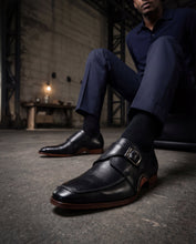 Load image into Gallery viewer, The Hagrid Black Single Monk Strap Handmade Men Shoe