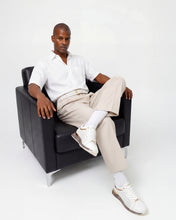 Load image into Gallery viewer, The Cenova White &amp; Gold Leather Men Sneaker