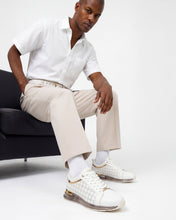 Load image into Gallery viewer, The Cenova White &amp; Gold Leather Men Sneaker
