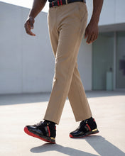 Load image into Gallery viewer, The Inferno Black &amp; Red Leather Men Sneaker