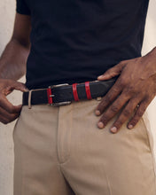 Load image into Gallery viewer, The Inferno Black &amp; Red Leather Men Sneaker