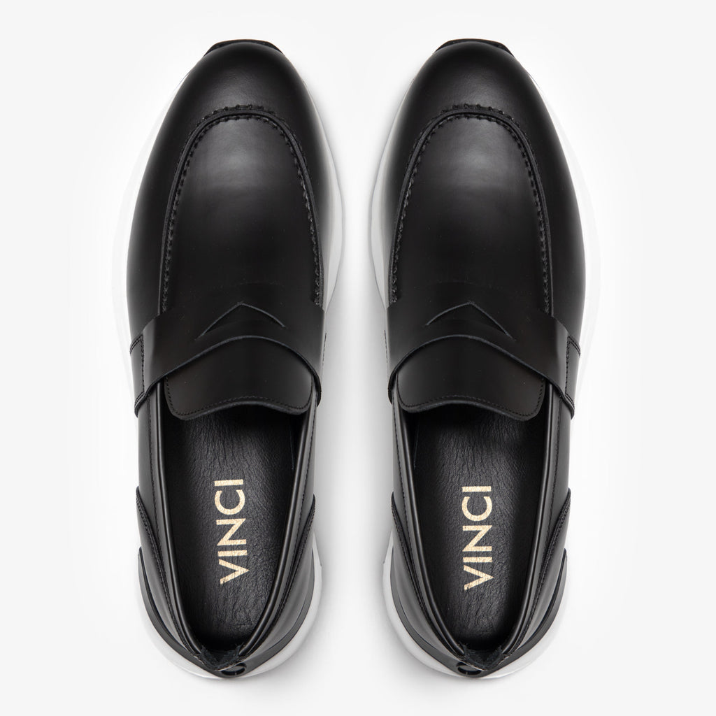 The Lumina Black Buffalo Leather Women Sneaker