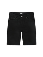 Load image into Gallery viewer, Memory Lane Monogram Denim Short - Black Rinse