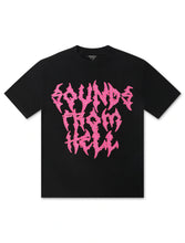 Load image into Gallery viewer, Lonely Hearts Club Sounds From Hell Premium Rhinestone T-Shirt - Black
