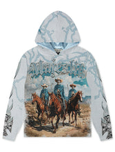 Load image into Gallery viewer, Majestik Mens Invasion Tapestry Hoodie - Blue