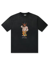 Load image into Gallery viewer, Market Studios Folk Fitted Bear Tee - Pirate Black