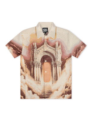 Rebel Minds Paradise Tapestry Button-Up - Khaki