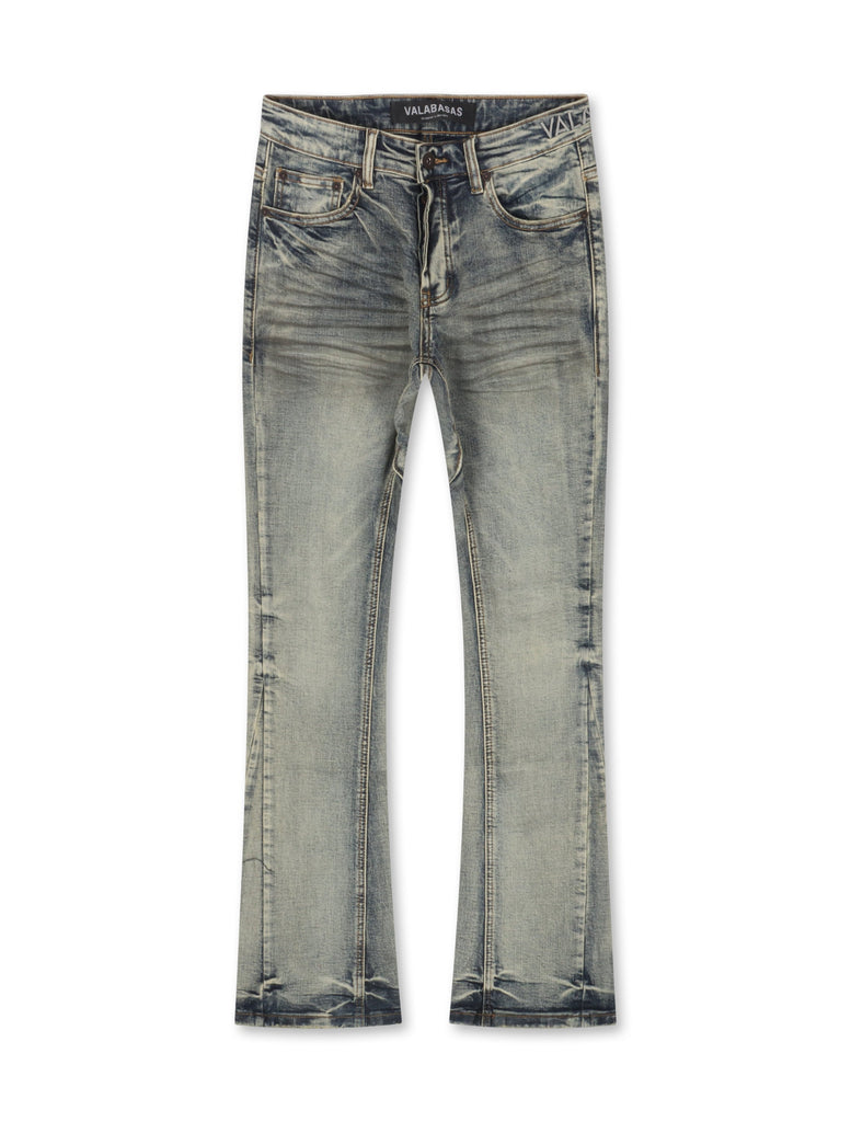 Valabasas Fax Stacked Jeans - Light Blue Washed