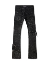 Load image into Gallery viewer, Vicious Denim All Over Rhinestone Jeans - Black