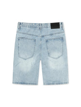 Load image into Gallery viewer, N.M.E NYC Highway 78 Stud Denim Shorts - Blue Wash