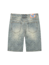 Load image into Gallery viewer, Memory Lane Monogram Denim Short - Blue Rinse