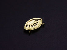 Load image into Gallery viewer, Enamel Evil Eye Connector Pendant, CZ Micro Pave Oil Drop pendant,Enamel pendant,Enamel Jewelry, 17x10mm, sku#F1051