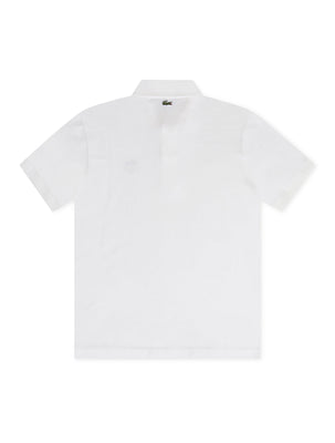 Lacoste Signature Print Polo Shirt - White