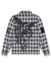 Load image into Gallery viewer, Revenge Valkyrie Embroidered Flannel - Navy