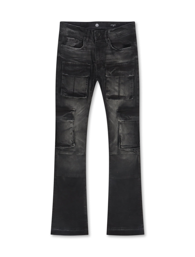 Jordan Craig Cargo Stacked Jean - Black