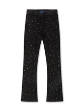 Load image into Gallery viewer, Rebel Denim Diamond Stacked Sweatpants - Ash Black