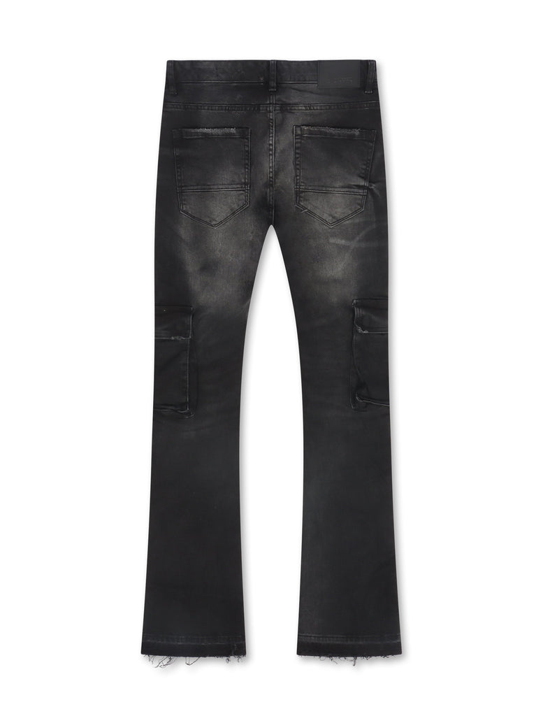 Jordan Craig Cargo Stacked Jean - Black