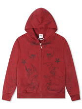 Load image into Gallery viewer, Revenge Tattoo Zip Jacket - Red/Black