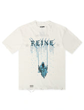 Load image into Gallery viewer, November Reign Storm Hand Shredded Tee - White