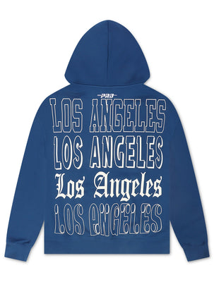 Pro Standard Dodgers Stacked Los Angeles Hoodie - Dark Blue