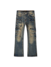 Load image into Gallery viewer, Exit Apparel Stacked Cargo Jeans - Blue