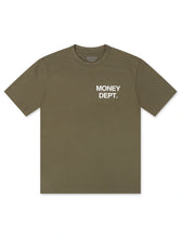 Load image into Gallery viewer, Money Dept. Los Angeles Heavyweight Tee - Light Olive/White