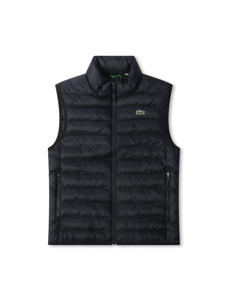Lacoste Water Repellent Puffed Vest - Black