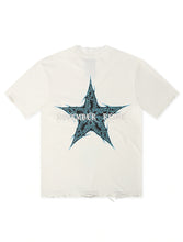 Load image into Gallery viewer, November Reign Storm Hand Shredded Tee - White