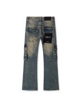 Load image into Gallery viewer, Exit Apparel Stacked Cargo Jeans - Blue