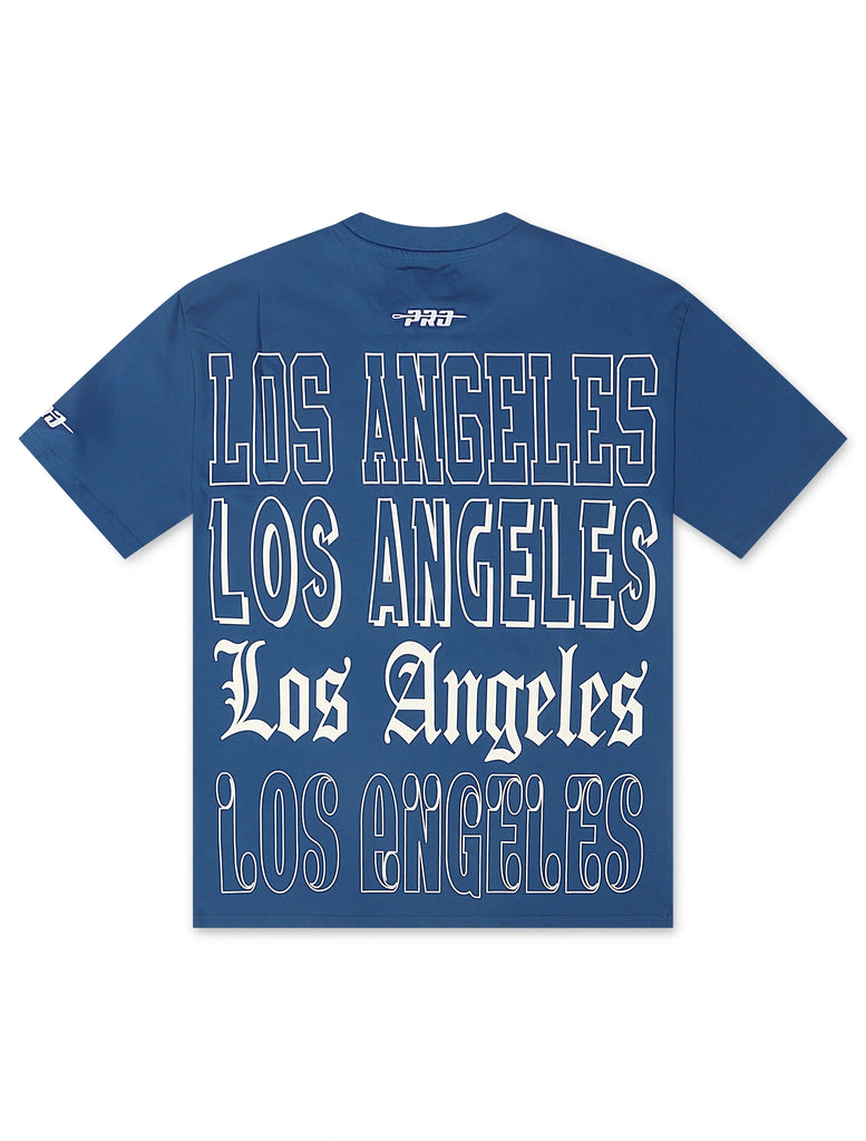 Pro Standard Dodgers Stacked Los Angeles Tee - Dark Blue