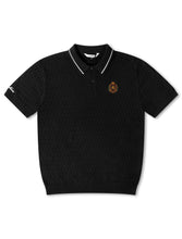 Load image into Gallery viewer, Malbon Crest Knit Polo - Black
