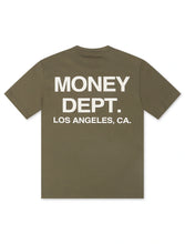 Load image into Gallery viewer, Money Dept. Los Angeles Heavyweight Tee - Light Olive/White