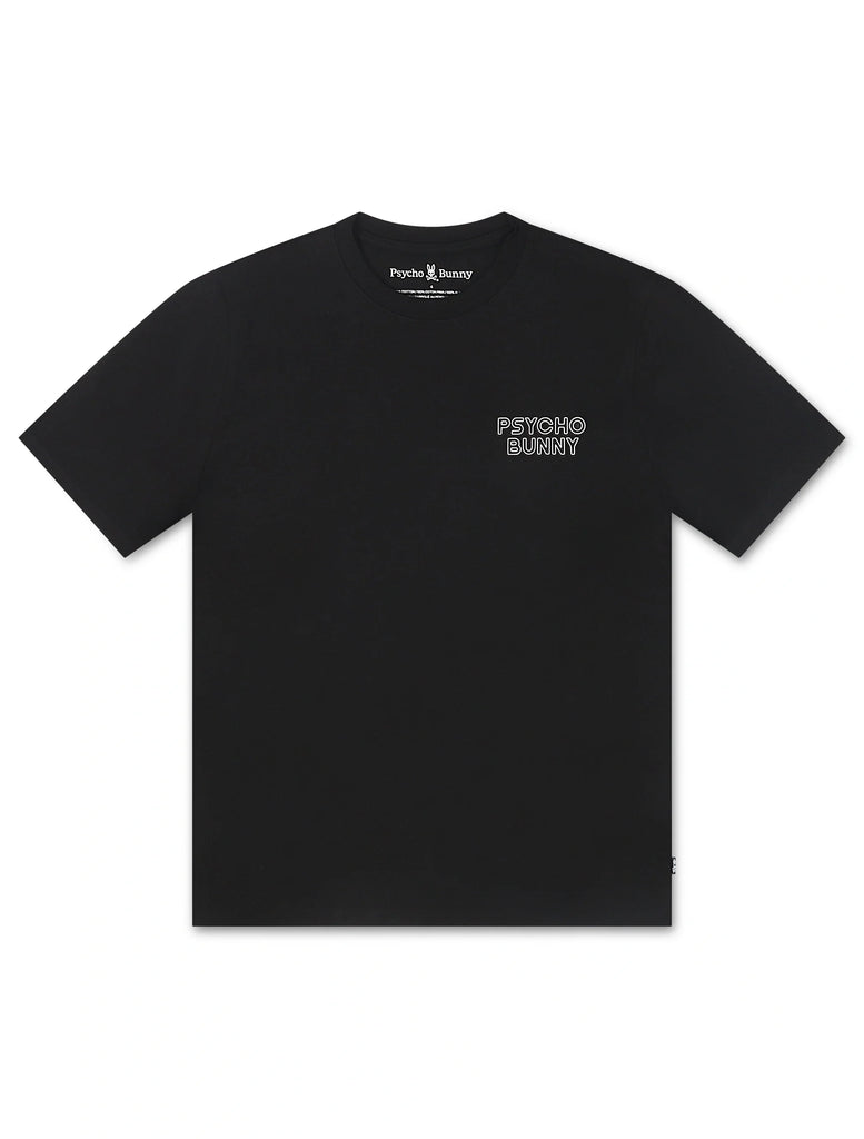 Psycho Bunny Sydney Back Graphic Tee - Black