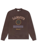 Lacoste Embroidered Shield Fleece Sweatshirt - Brown