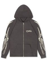 Load image into Gallery viewer, BLDG4 Streak Zip-up Hoodie - Charcoal Art